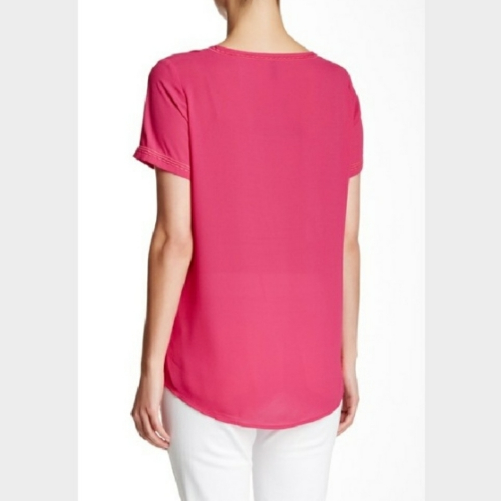 [NEW] NYDJ Embroidered Short Sleeve Blouse - Picture 3 of 13